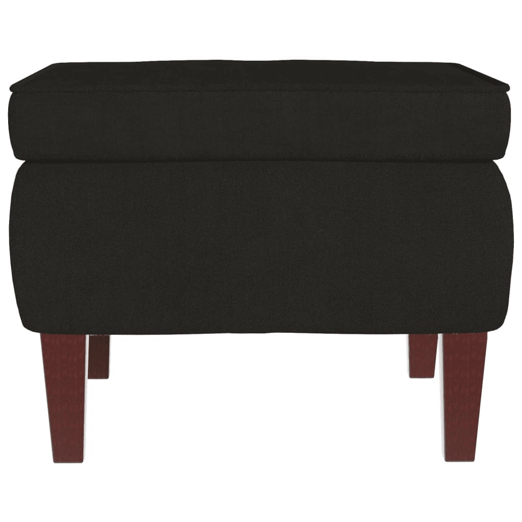 Fauteuil à bascule à oreilles - Hévéa massif - Velours bleu - Sensuri Maison
