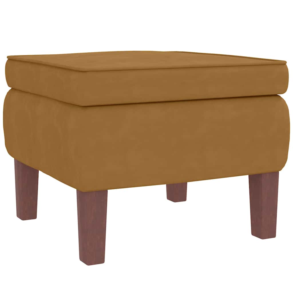 Fauteuil à bascule à oreilles - Hévéa massif - Velours bleu - Sensuri Maison