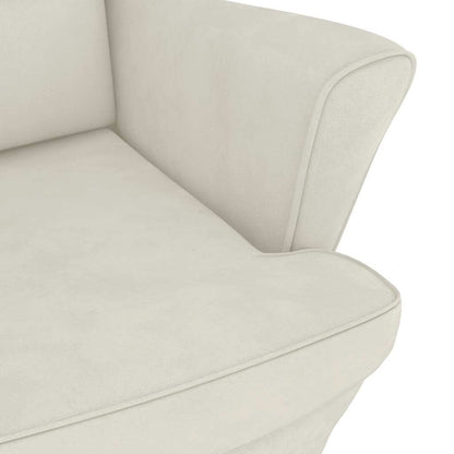 Fauteuil à bascule à oreilles - Hévéa massif - Velours bleu - Sensuri Maison