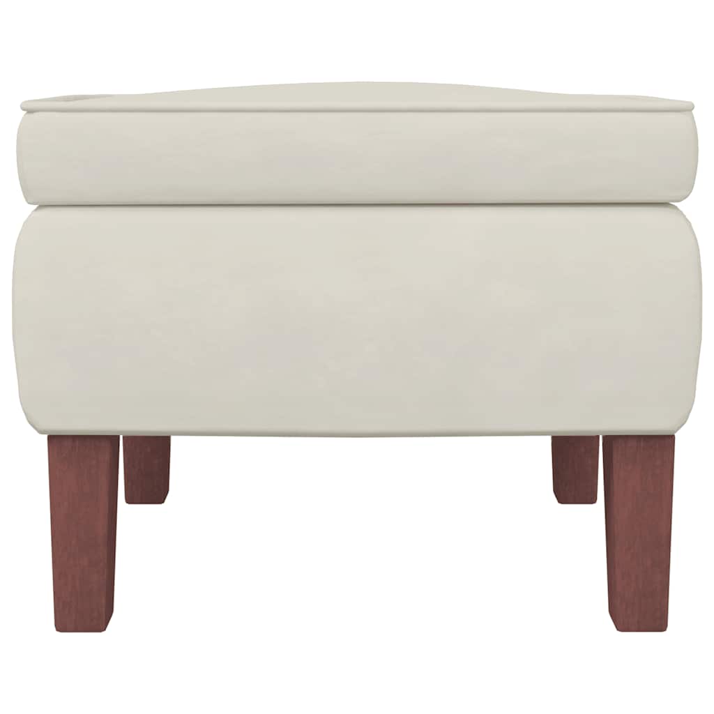 Fauteuil à bascule à oreilles - Hévéa massif - Velours bleu - Sensuri Maison