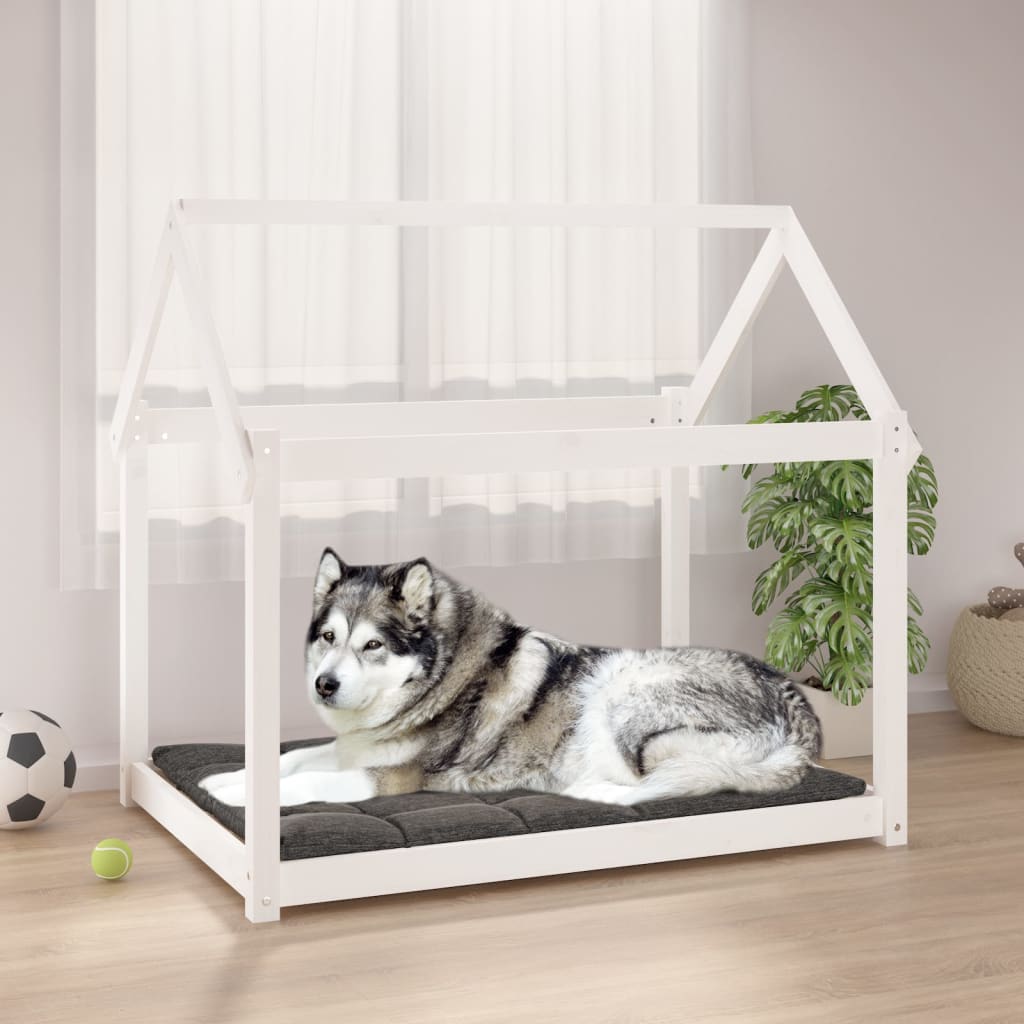 Lit pour chien  111x80x100 cm Bois de pin solide - Imagem 1