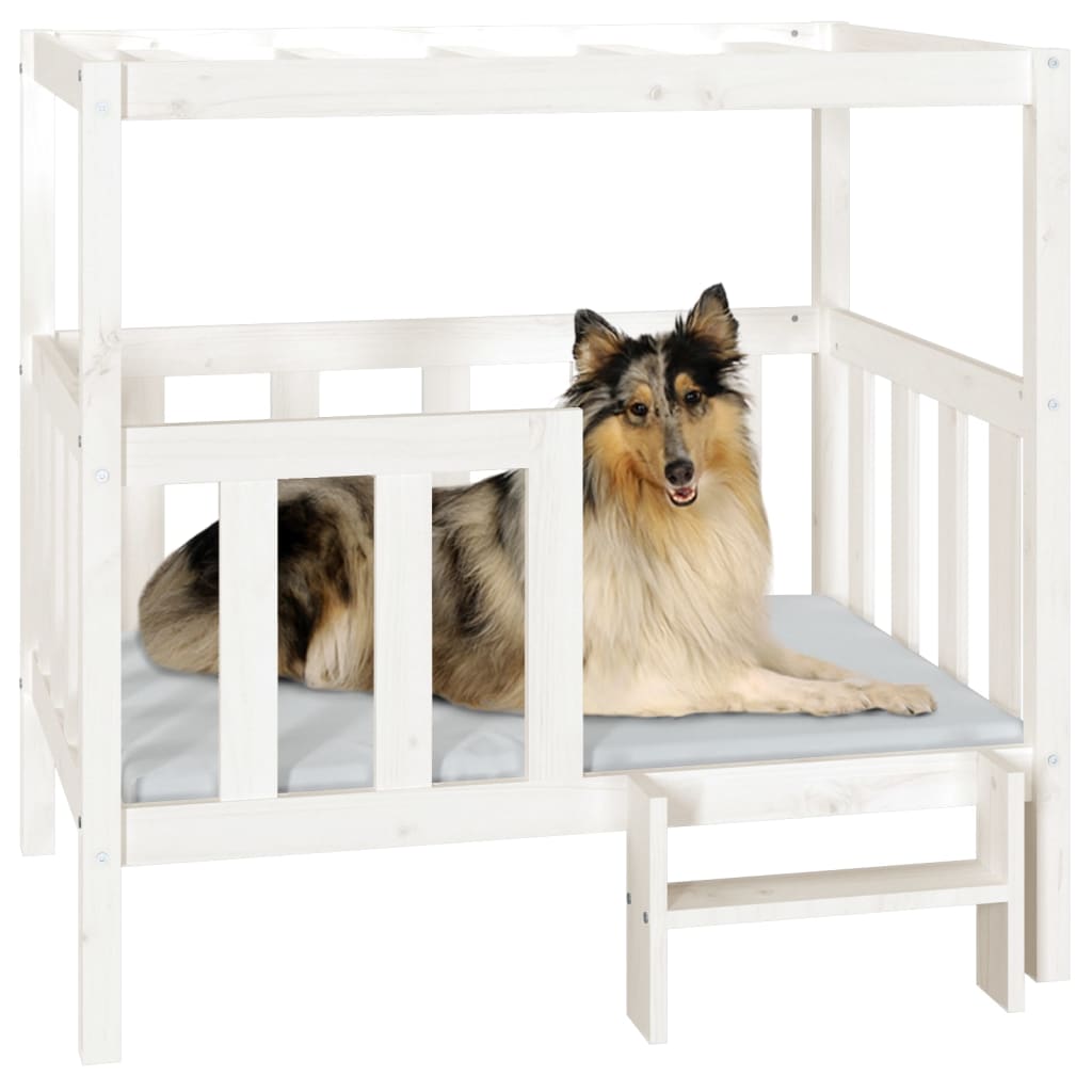Lit pour chien  105,5x83,5x100 cm Bois de pin solide - Imagem 4