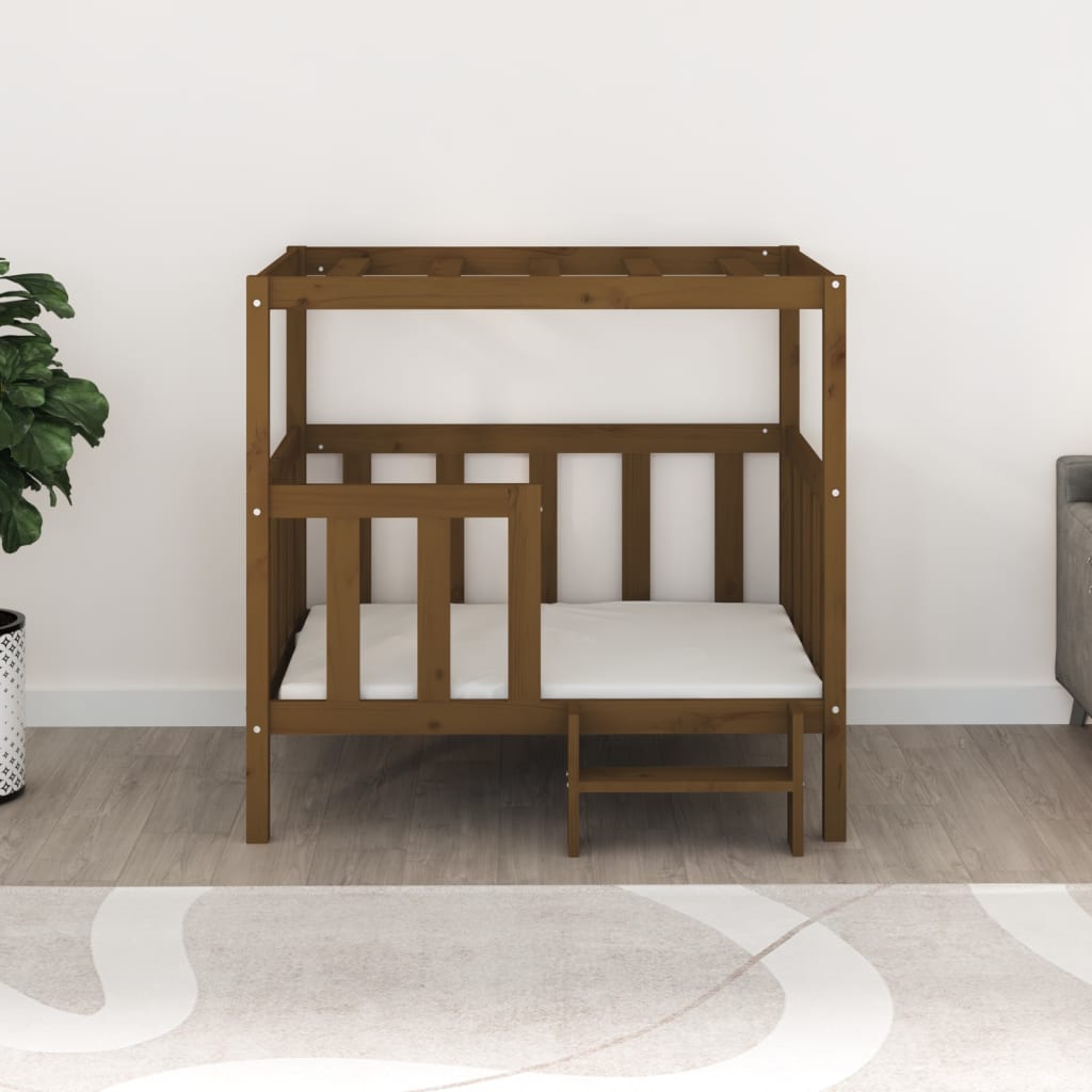 Lit pour chien  105,5x83,5x100 cm Bois de pin solide - Imagem 19