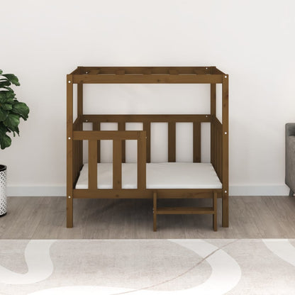 Lit pour chien  105,5x83,5x100 cm Bois de pin solide - Imagem 19