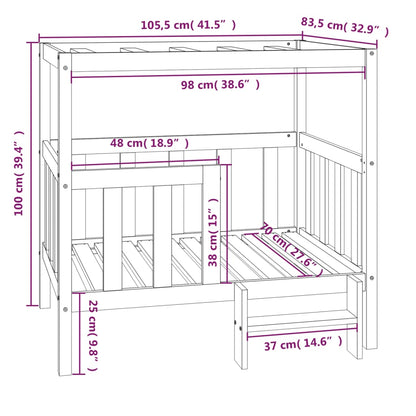 Lit pour chien - 105,5x83,5x100 cm - Sensuri Maison