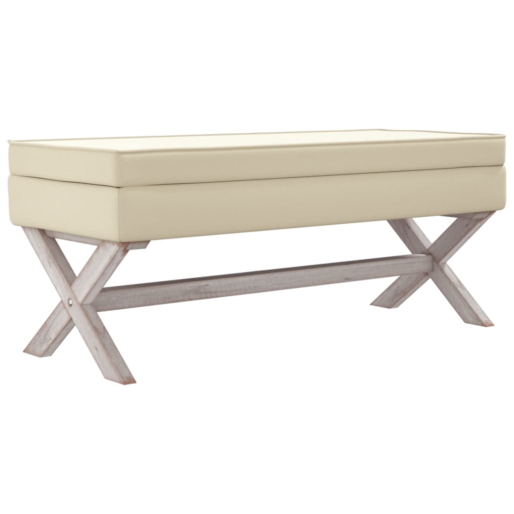 Tabouret de rangement 110x45x49 cm lin - Imagem 2