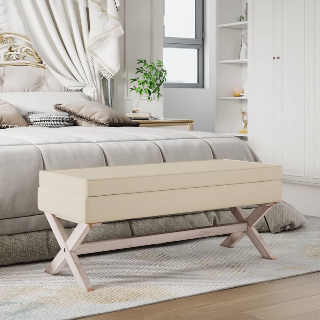 Tabouret de rangement 110x45x49 cm lin - Imagem 1