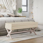 Tabouret de rangement 110x45x49 cm lin - Imagem 1