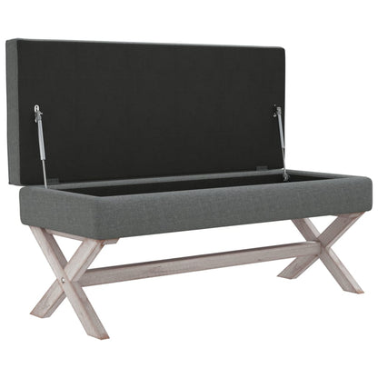 Tabouret de rangement  foncé 110x45x49 cm Tissu - Imagem 4