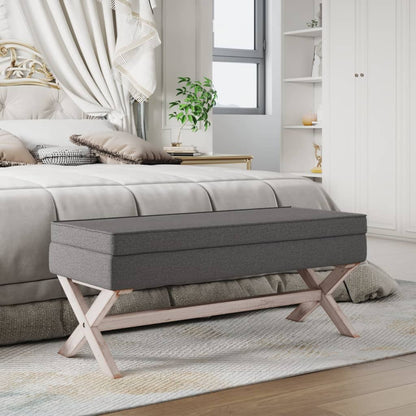 Tabouret de rangement  foncé 110x45x49 cm Tissu - Imagem 1