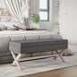 Tabouret de rangement  foncé 110x45x49 cm Tissu - Imagem 1