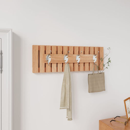 Cintre mural 42x8,5x14 cm Bois massif de noyer - Imagem 1