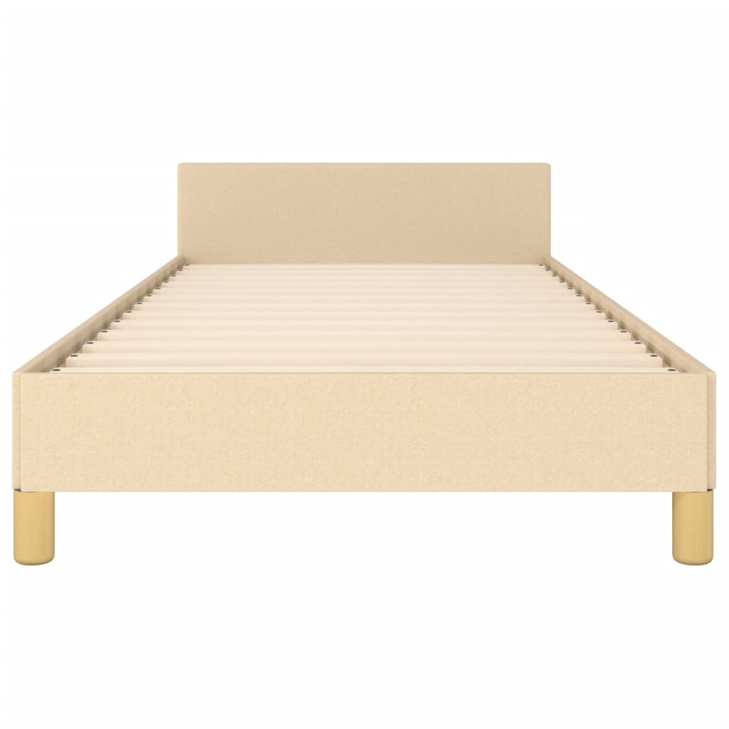 Cadre de lit sans matelas marron foncé 90x190 cm tissu - Imagem 19