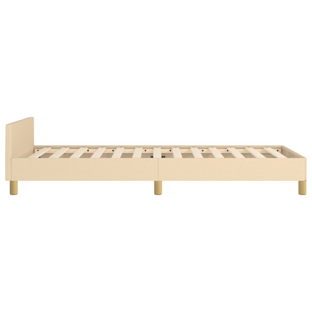 Cadre de lit sans matelas marron foncé 90x190 cm tissu - Imagem 20