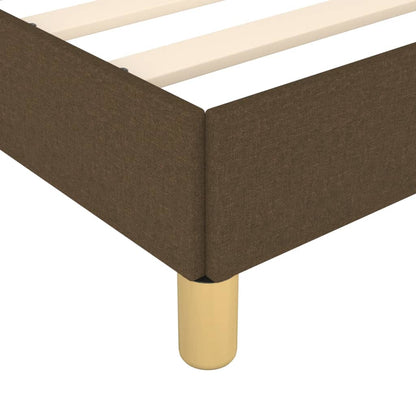 Cadre de lit sans matelas marron foncé 90x190 cm tissu - Imagem 8