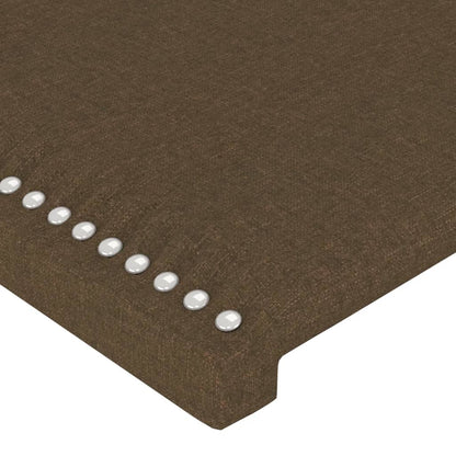 Cadre de lit sans matelas marron foncé 90x190 cm tissu - Imagem 10