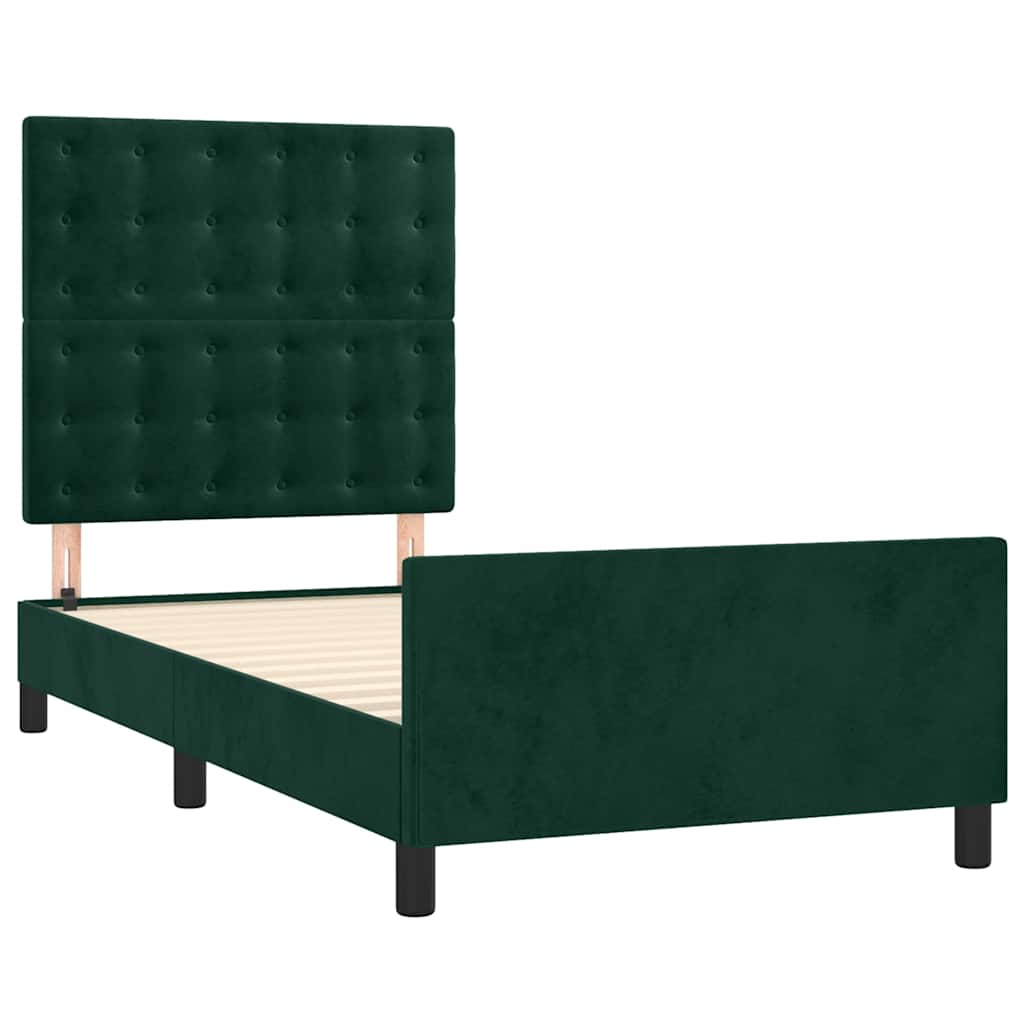 Cadre de lit sans matelas  foncé 80x200 cm velours - Imagem 4