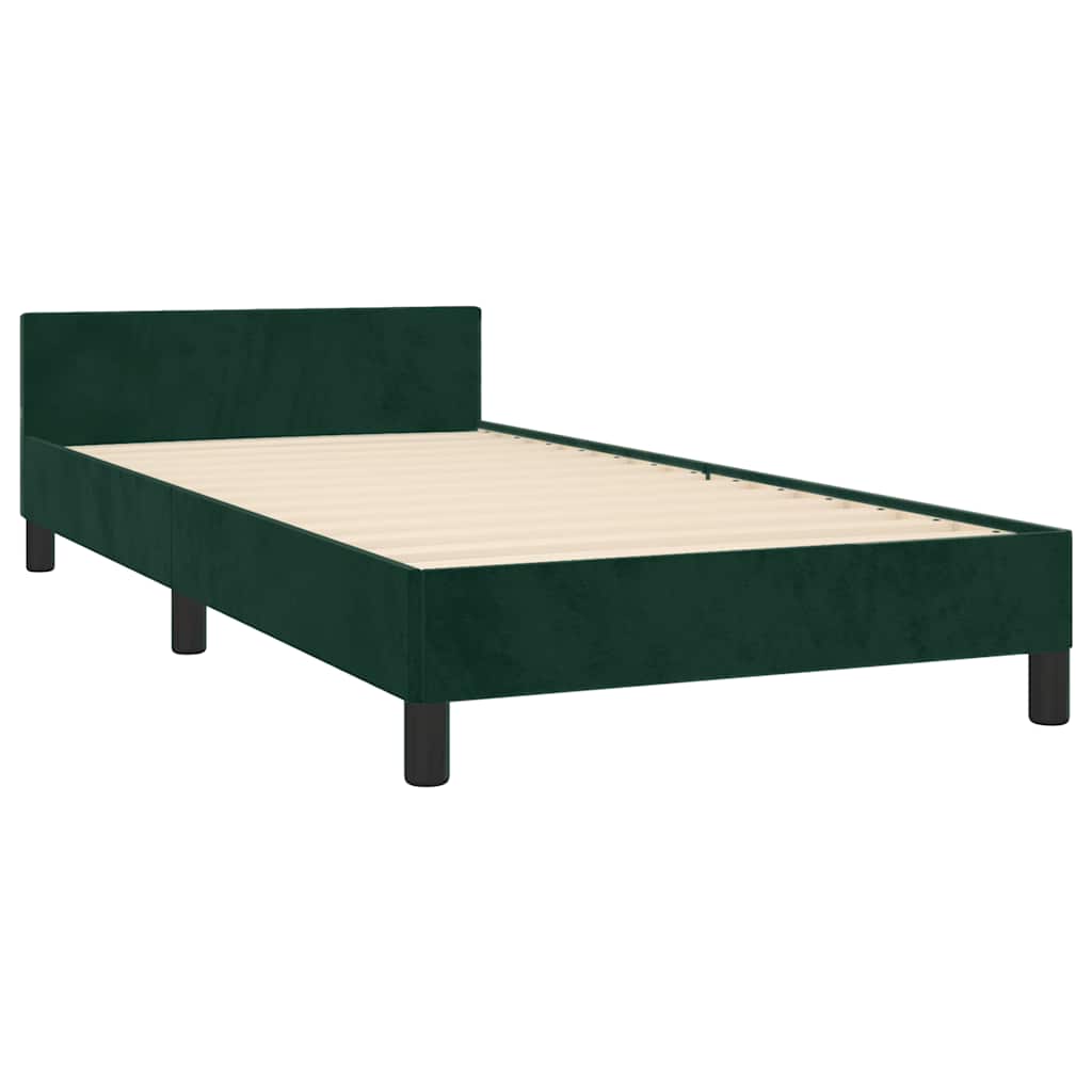Cadre de lit sans matelas  foncé 80x200 cm velours - Imagem 5