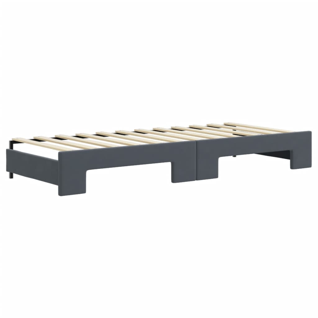 Lit de jour avec lit gigogne et matelas - 80x200 cm - Sensuri Maison