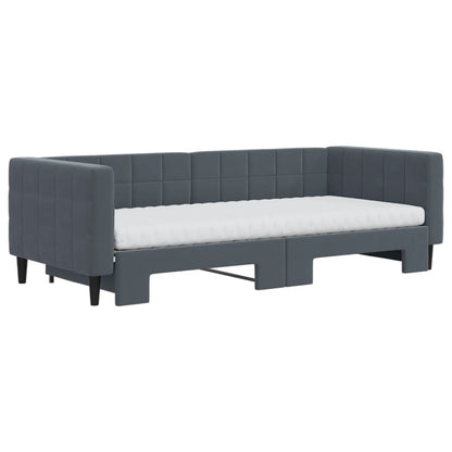 Lit de jour avec lit gigogne et matelas - 80x200 cm - Sensuri Maison