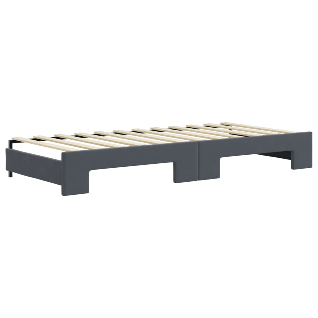 Lit de jour avec lit gigogne et matelas - 80x200 cm - Sensuri Maison