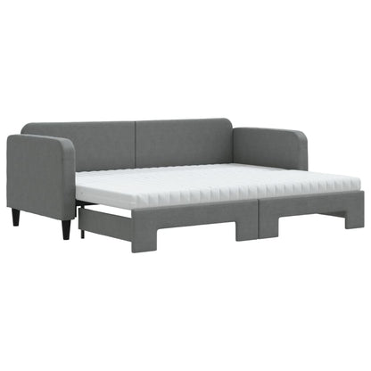 Lit de jour avec gigogne et matelas - 100x200 cm - Sensuri Maison