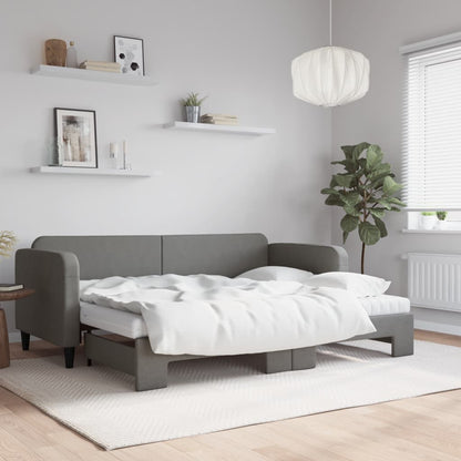 Lit de jour avec gigogne et matelas - 100x200 cm - Sensuri Maison
