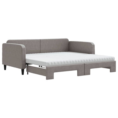 Lit de jour avec gigogne et matelas  100x200 cm tissu - Imagem 14