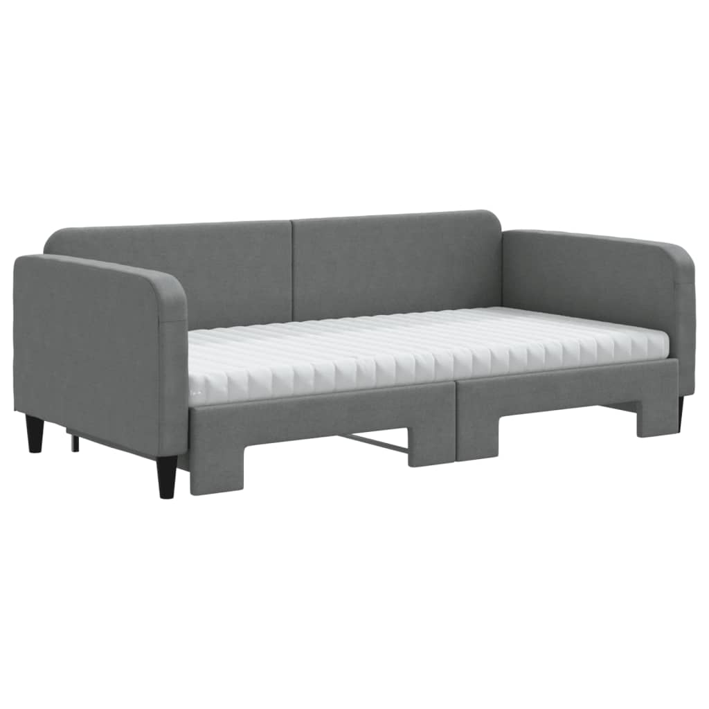 Lit de jour avec gigogne et matelas  100x200 cm tissu - Imagem 15