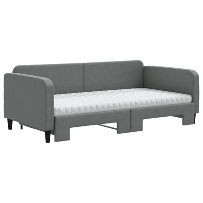 Lit de jour avec gigogne et matelas  100x200 cm tissu - Imagem 15