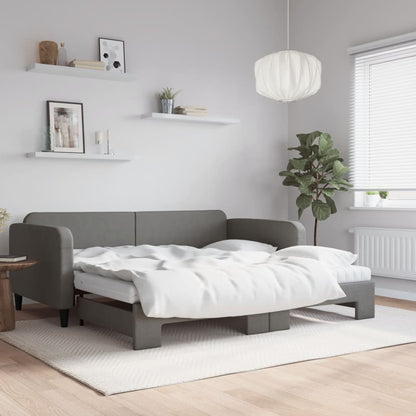 Lit de jour avec gigogne et matelas  100x200 cm tissu - Imagem 13