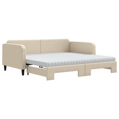 Lit de jour avec gigogne et matelas  100x200 cm tissu - Imagem 2