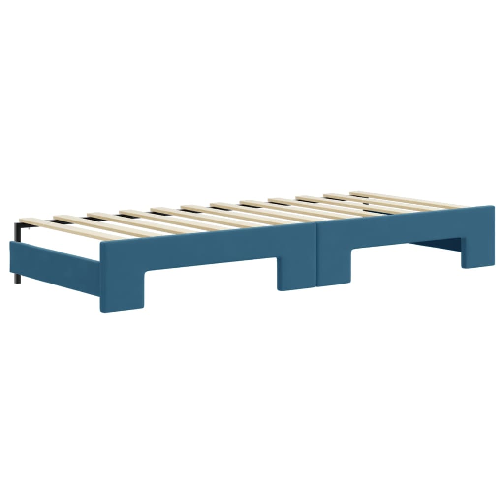 Lit de jour avec lit gigogne et matelas  80x200 cm velours - Imagem 5