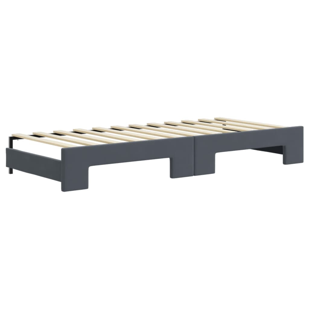 Lit de jour avec lit gigogne et matelas - 80x200 cm - Sensuri Maison
