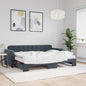 Lit de jour avec lit gigogne et matelas - 80x200 cm - Sensuri Maison