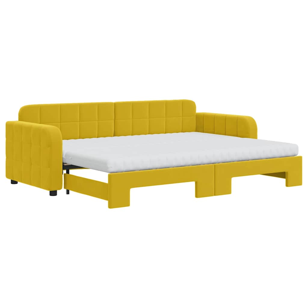 Lit de jour avec lit gigogne et matelas - 80x200 cm - Sensuri Maison