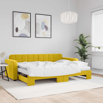 Lit de jour avec lit gigogne et matelas - 80x200 cm - Sensuri Maison