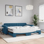 Lit de jour avec lit gigogne et matelas  80x200 cm velours - Imagem 13