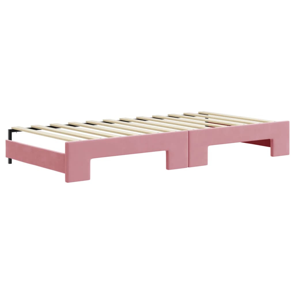 Lit de jour avec lit gigogne et matelas - 80x200 cm - Sensuri Maison