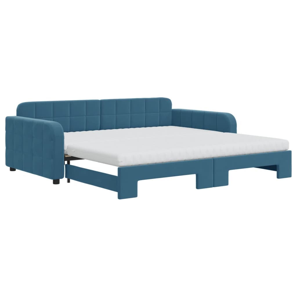 Lit de jour avec lit gigogne et matelas - 80x200 cm - Sensuri Maison