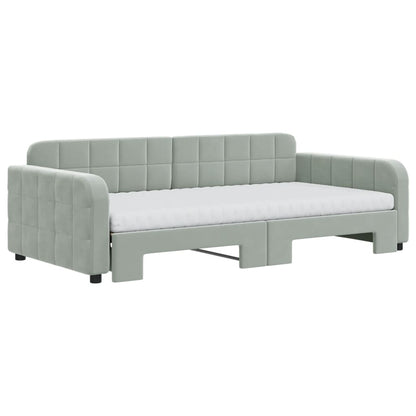 Lit de jour avec lit gigogne et matelas - 80x200 cm - Sensuri Maison