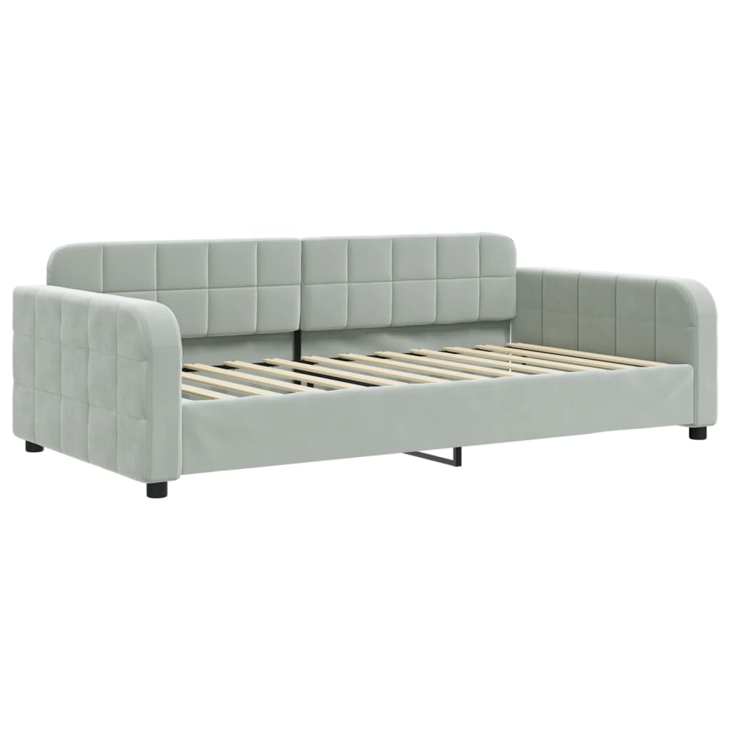 Lit de jour avec lit gigogne et matelas - 80x200 cm - Sensuri Maison