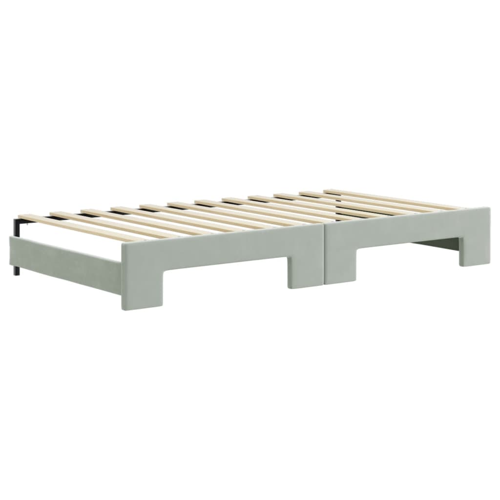 Lit de jour avec lit gigogne et matelas - 80x200 cm - Sensuri Maison