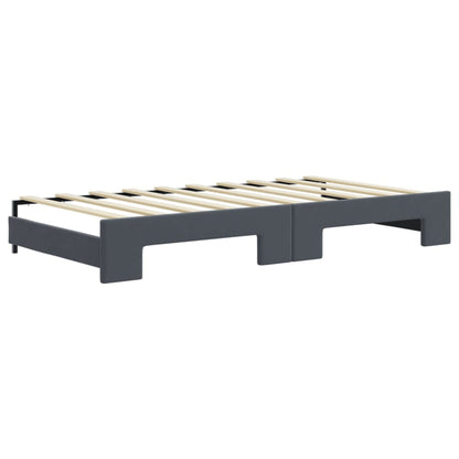 Lit de jour avec lit gigogne et matelas - 80x200 cm - Sensuri Maison