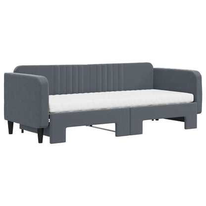 Lit de jour avec lit gigogne et matelas - 80x200 cm - Sensuri Maison