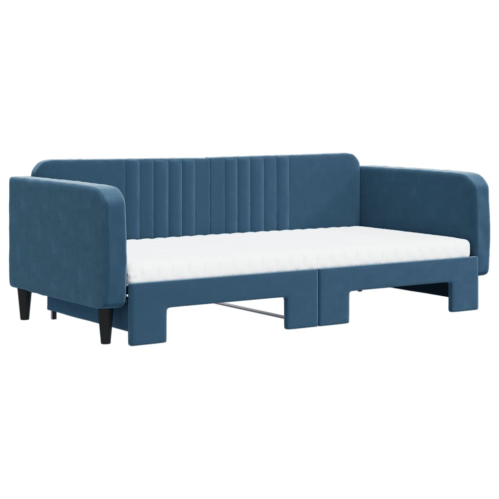 Lit de jour avec lit gigogne et matelas - 80x200 cm - Sensuri Maison