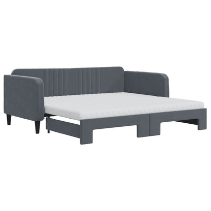 Lit de jour avec lit gigogne et matelas - 80x200 cm - Sensuri Maison