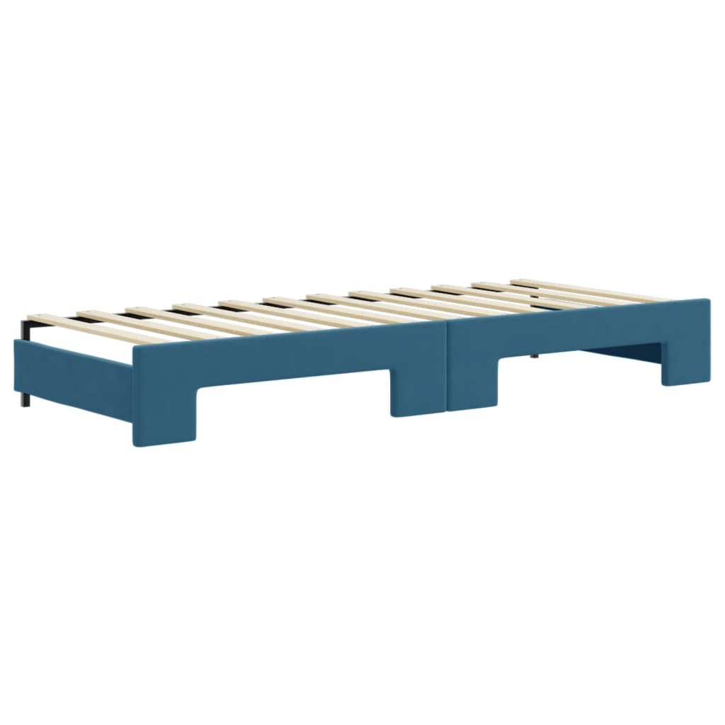 Lit de jour avec lit gigogne et matelas  80x200 cm velours - Imagem 5