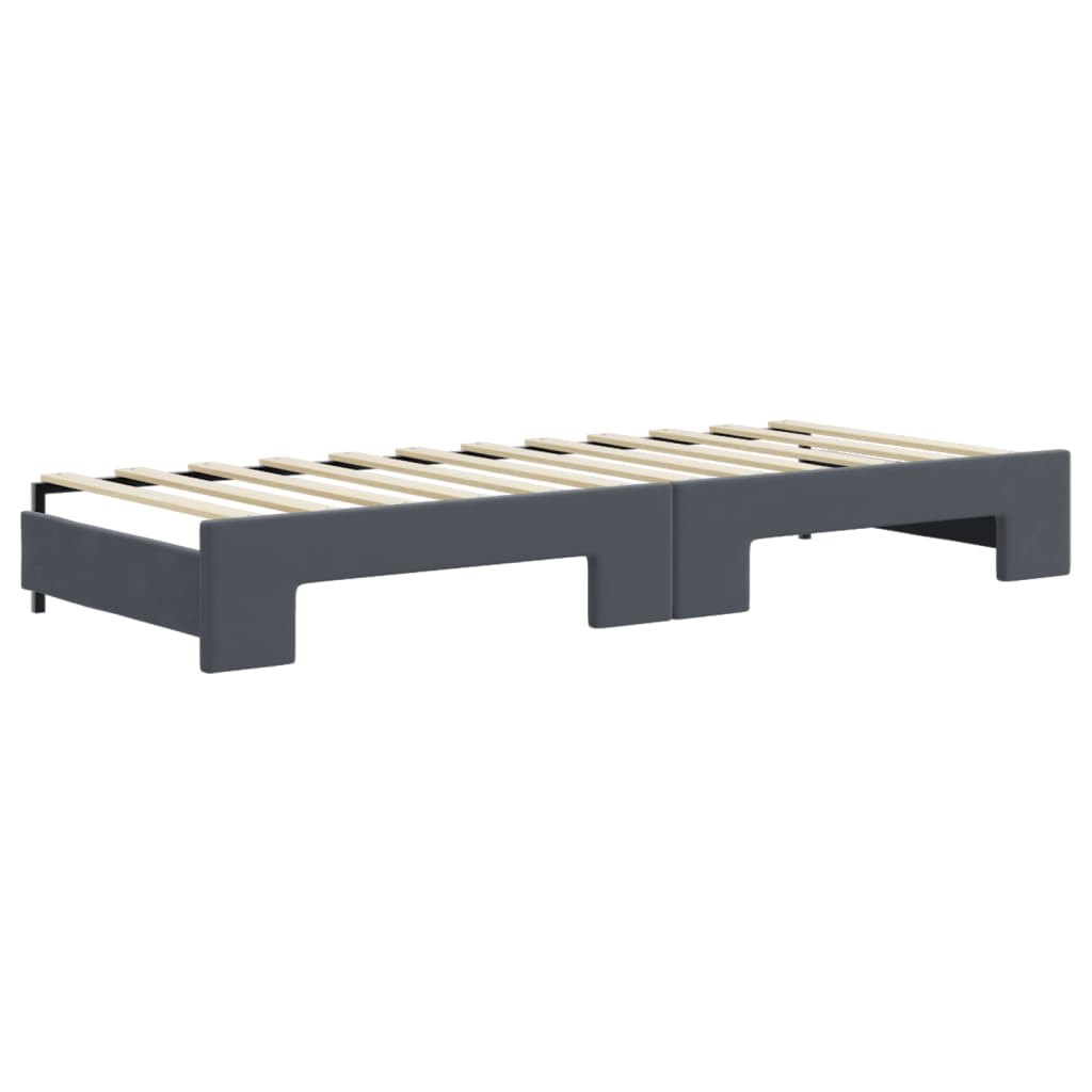 Lit de jour avec lit gigogne et matelas  80x200 cm velours - Imagem 17