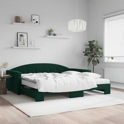 Lit de jour avec lit gigogne et matelas - 80x200 cm -Sensuri Maison